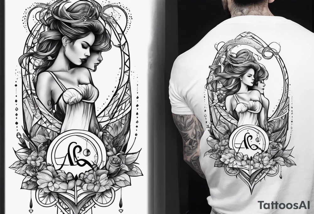 Couples tattoos capricorn and aquarius tattoo idea