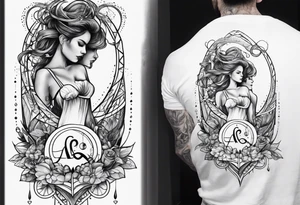 Couples tattoos capricorn and aquarius tattoo idea