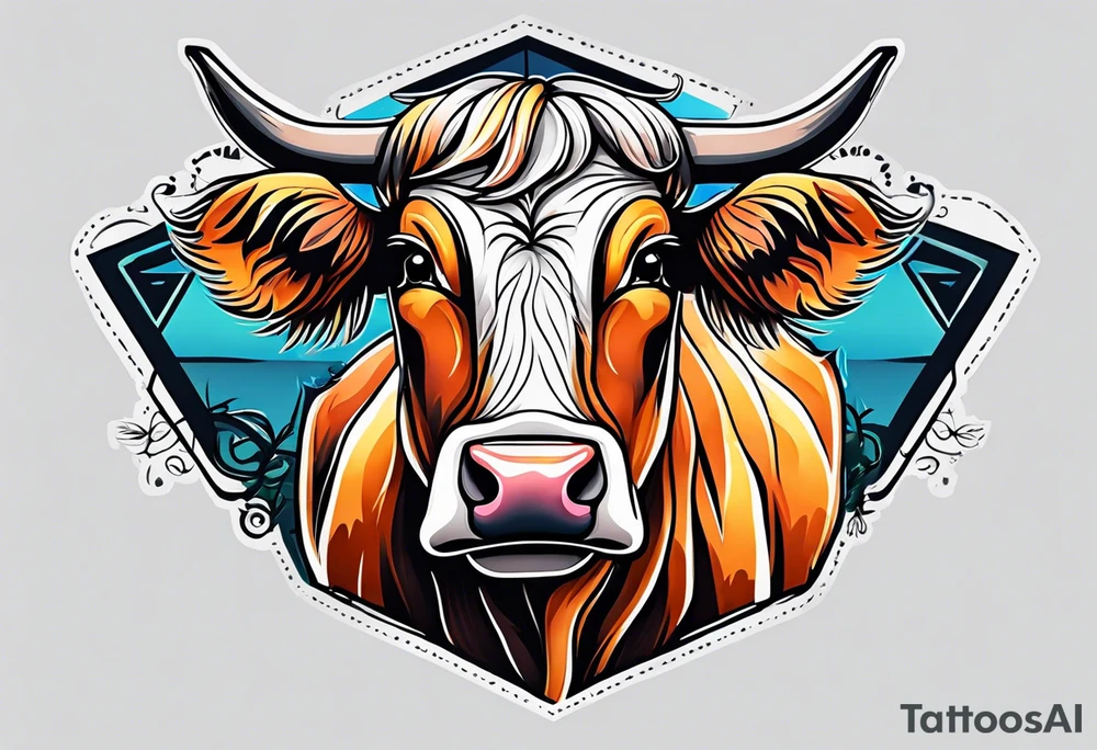 cow on calf tattoo idea