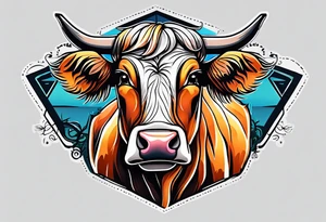 cow on calf tattoo idea