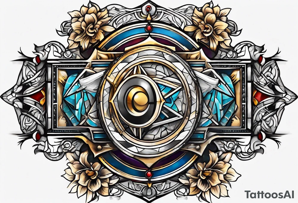 free masonry symbol , rectangle tattoo idea