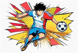 Captain Tsubasa and ball tattoo idea
