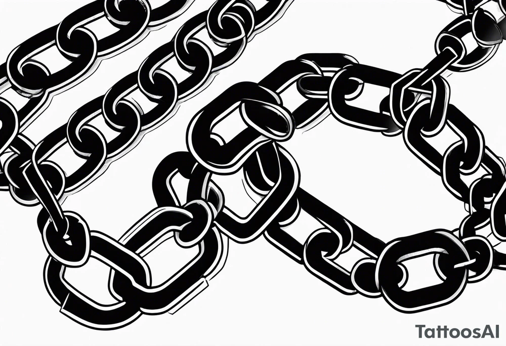 broken chain on wrist tattoo idea