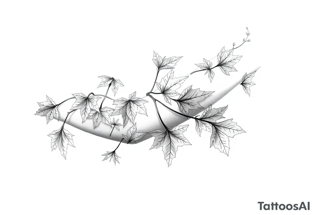 Maple leaves, juniper leaves, Blake, Kenya, Jacob tattoo idea