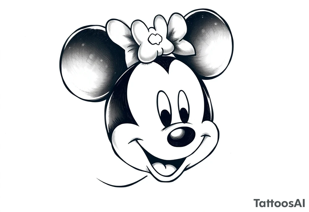 Mickey Mouse with Amelia on top tattoo idea