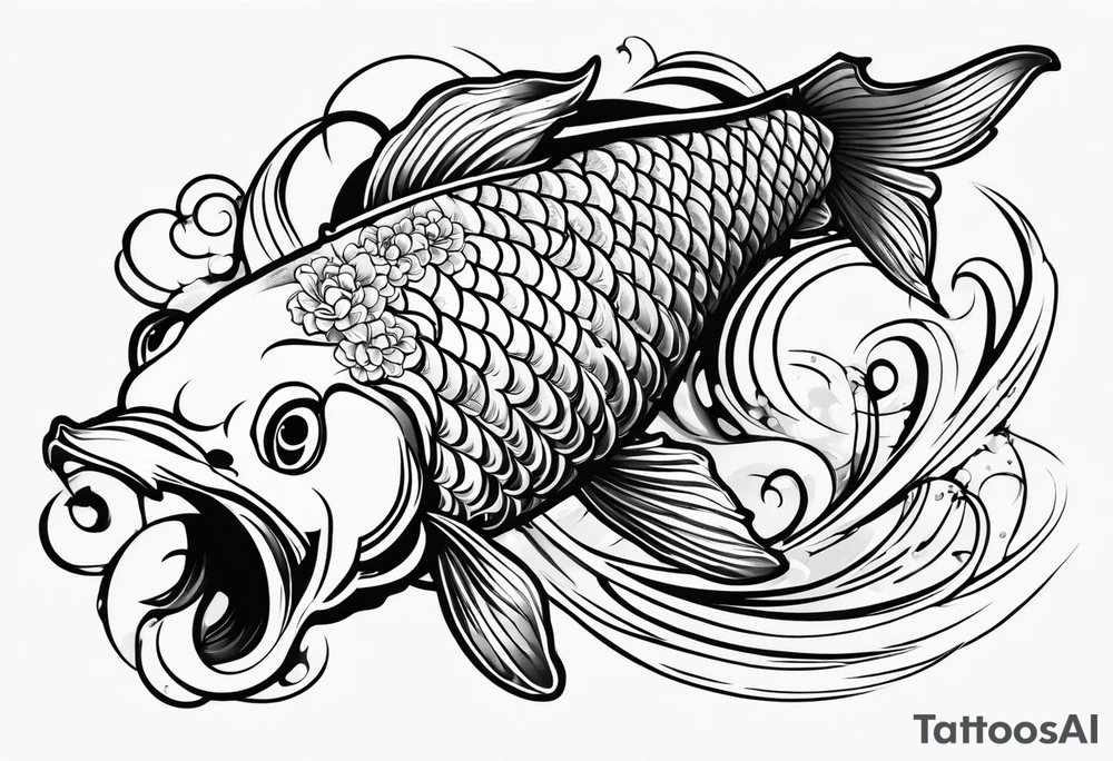 koi fish tattoo idea