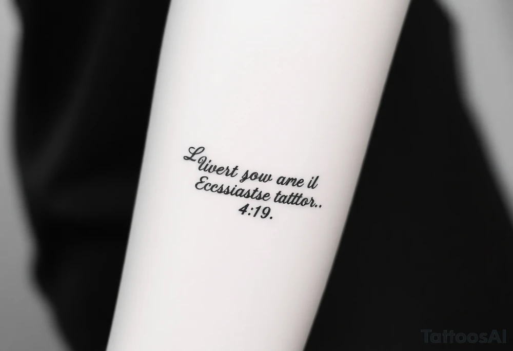 Bible verse Ecclesiastes 4:9 tattoo idea