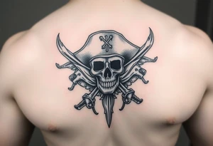 Pirate chest piece tattoo idea