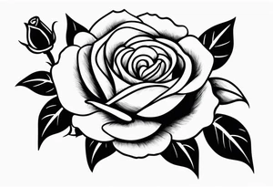 American traditional rose tattoo idea