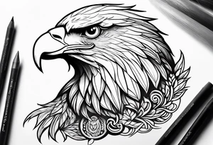 Eagle holding a lion tattoo idea