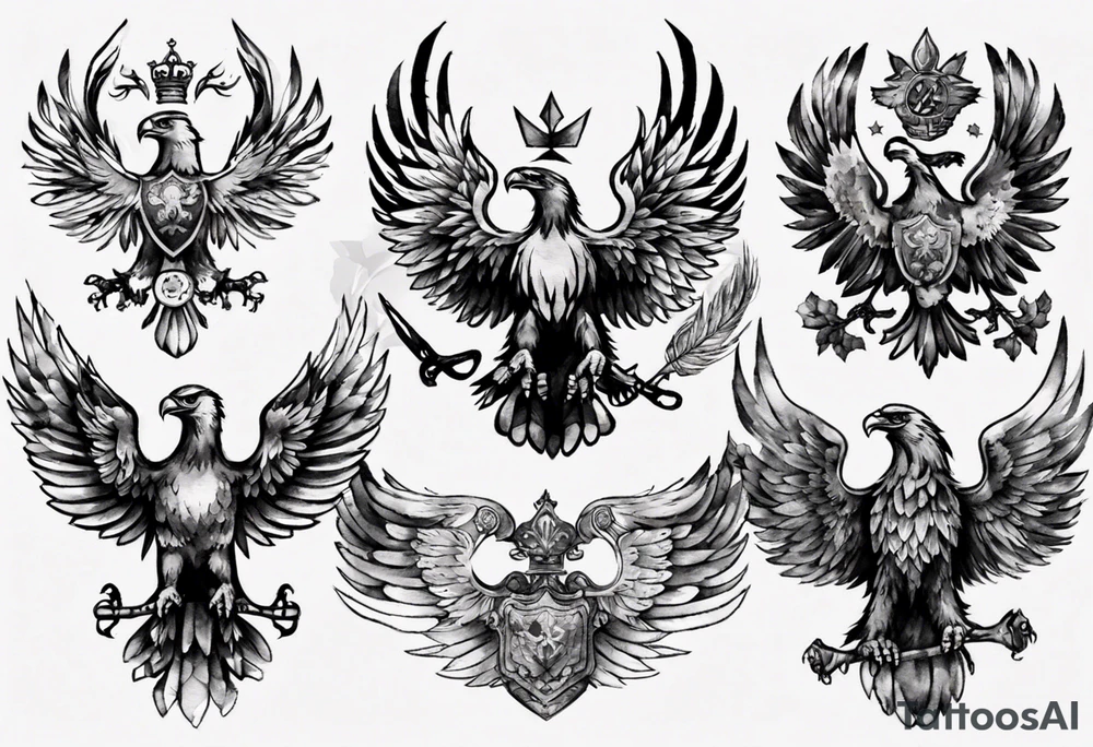 russian eagle tattoo idea