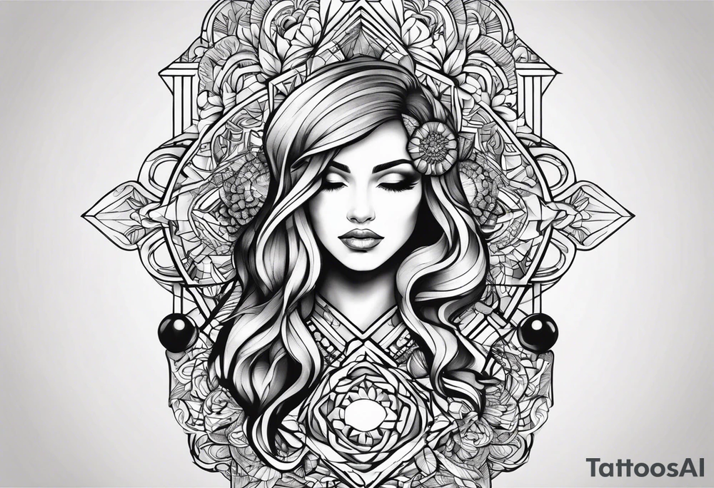 Doppia personalità con acchiappa sogni tattoo idea