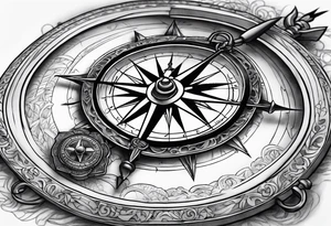 The compass from Captain Jack sparrow from Pirates of the Caribbean movie tattoo idea