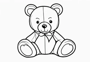 teddy bear tattoo idea