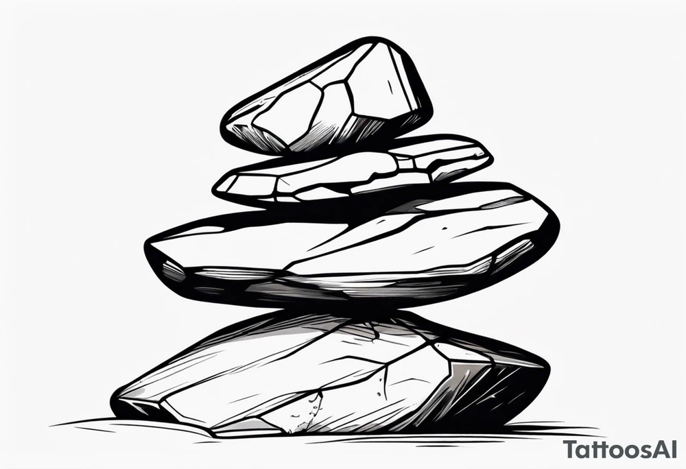 Rocks balancing on top of each other tattoo idea