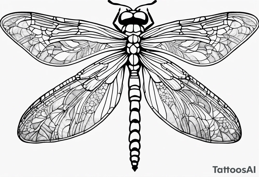 dragonfly outline tattoo idea