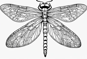 dragonfly outline tattoo idea