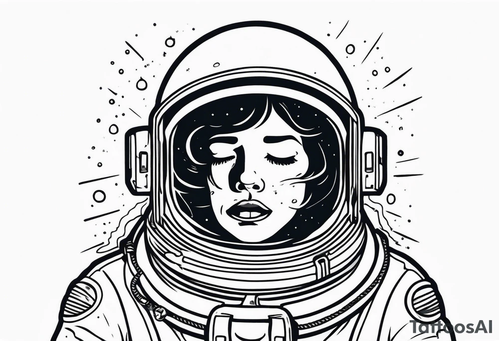 Crying astronaut tattoo idea