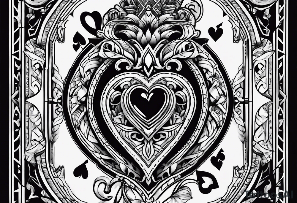 Jack of hearts card tattoo idea