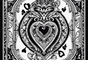 Jack of hearts card tattoo idea