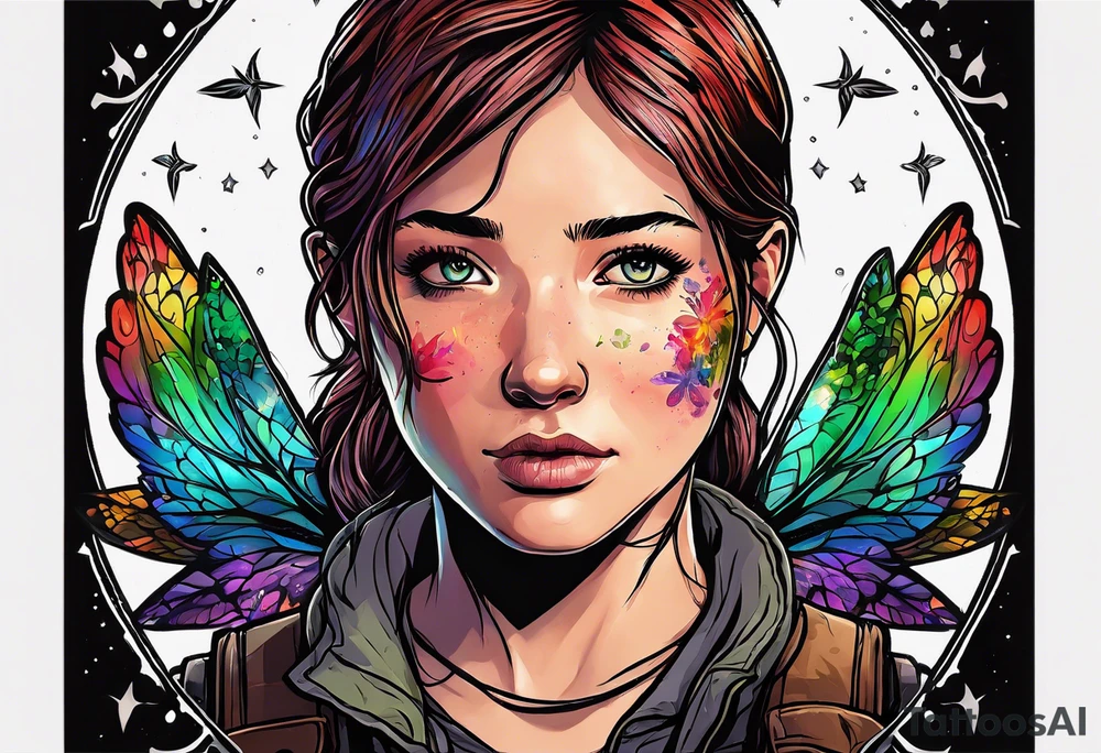 Last of Us firefly tattoo that incorporates Pride colors. No characters! tattoo idea