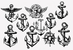 US navy anchor tattoo idea
