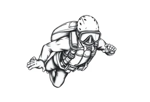 scuba diver tattoo idea