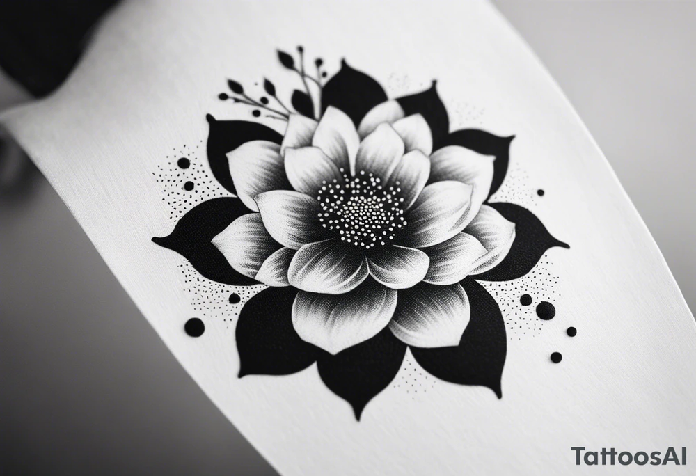 simple flower tattoo idea