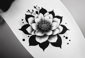 simple flower tattoo idea