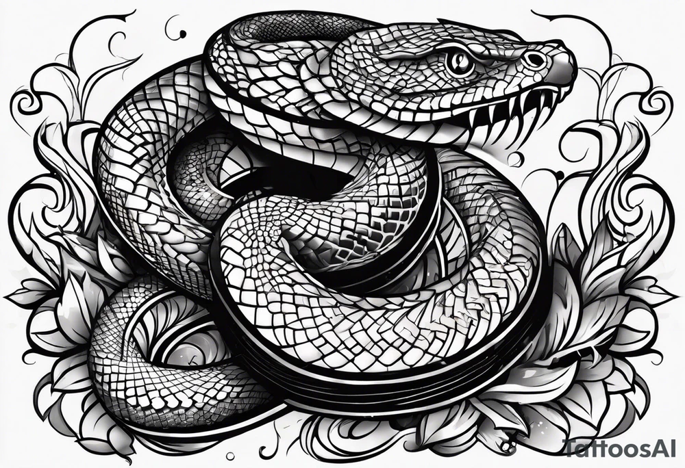 Wrist snake tattoo idea