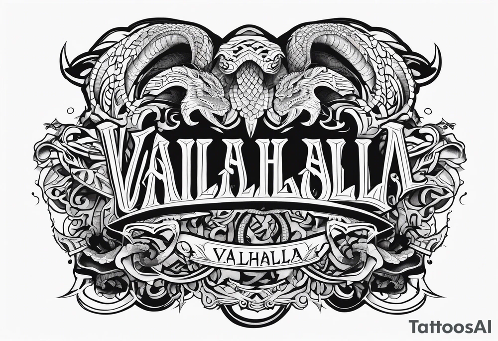 Valhalla serpent tattoo idea
