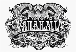 Valhalla serpent tattoo idea