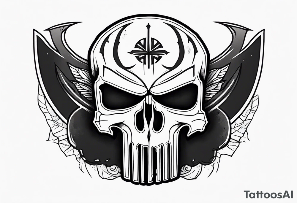 The Punisher skull tattoo idea