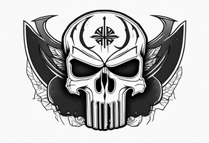 The Punisher skull tattoo idea