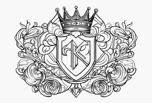 Trust The proces with a mirro of a pon and a King tattoo idea