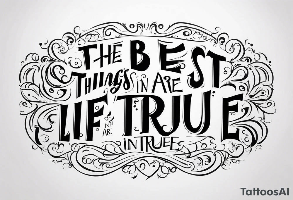 The best things in life are true tattoo idea