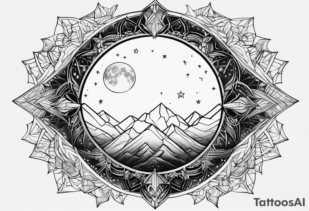 sacred moon tattoo idea