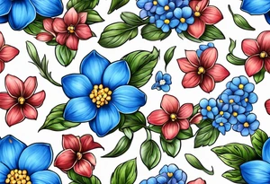 Forget me not flowers tattoo idea