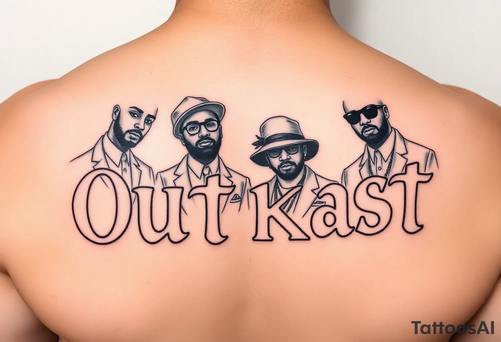 music group Outkast simple tattoos tattoo idea