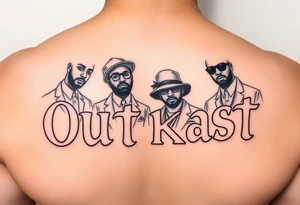 music group Outkast simple tattoos tattoo idea