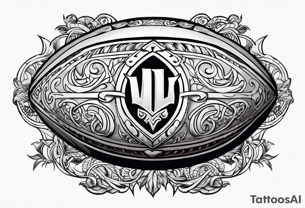 Rugby ball viking tattoo idea