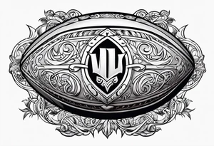 Rugby ball viking tattoo idea