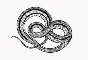 Elegant and wise snake (python), with no agressive tattoo idea