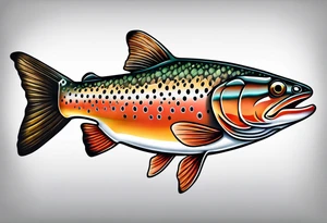 cutthroat trout tattoo idea