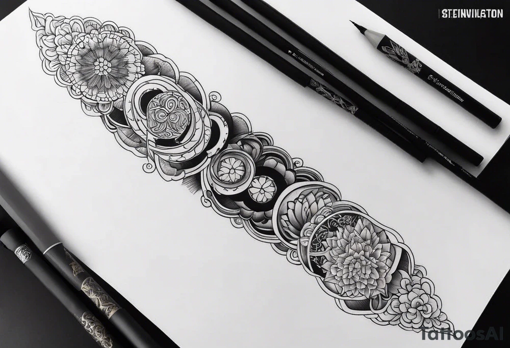 Reincarnation long forearm tattoo tattoo idea