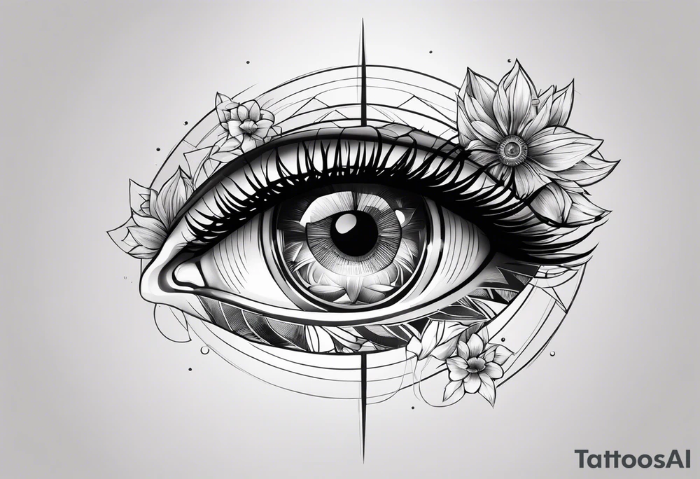 eye with reflection of cosmos tattoo idea