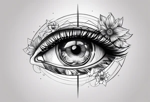 eye with reflection of cosmos tattoo idea