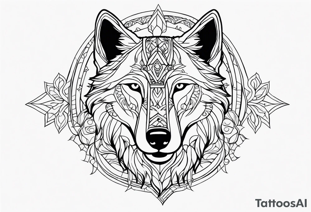 Limbo wolf for a male tattoo tattoo idea