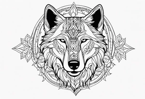 Limbo wolf for a male tattoo tattoo idea