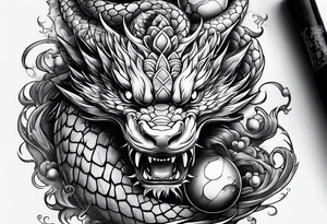 Drank all z shen Ron tattoo with dragon balls tattoo idea